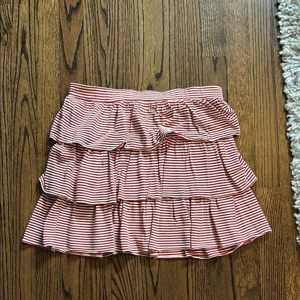 Forever 21 Pink and White Tiered Bubble Mini Skirt